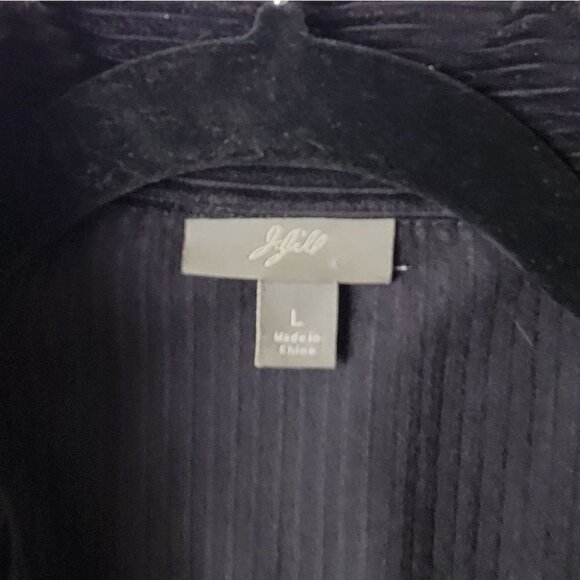 J. Jill Corduroy Jacket Snap Buttons Black L - Picture 7 of 14